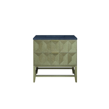 James Martin Vanities Emmeline 36in Single Vanity, Pebble Oak w/ 3 CM Charcoal Soapstone Top D100-V36-PBO-3CSP